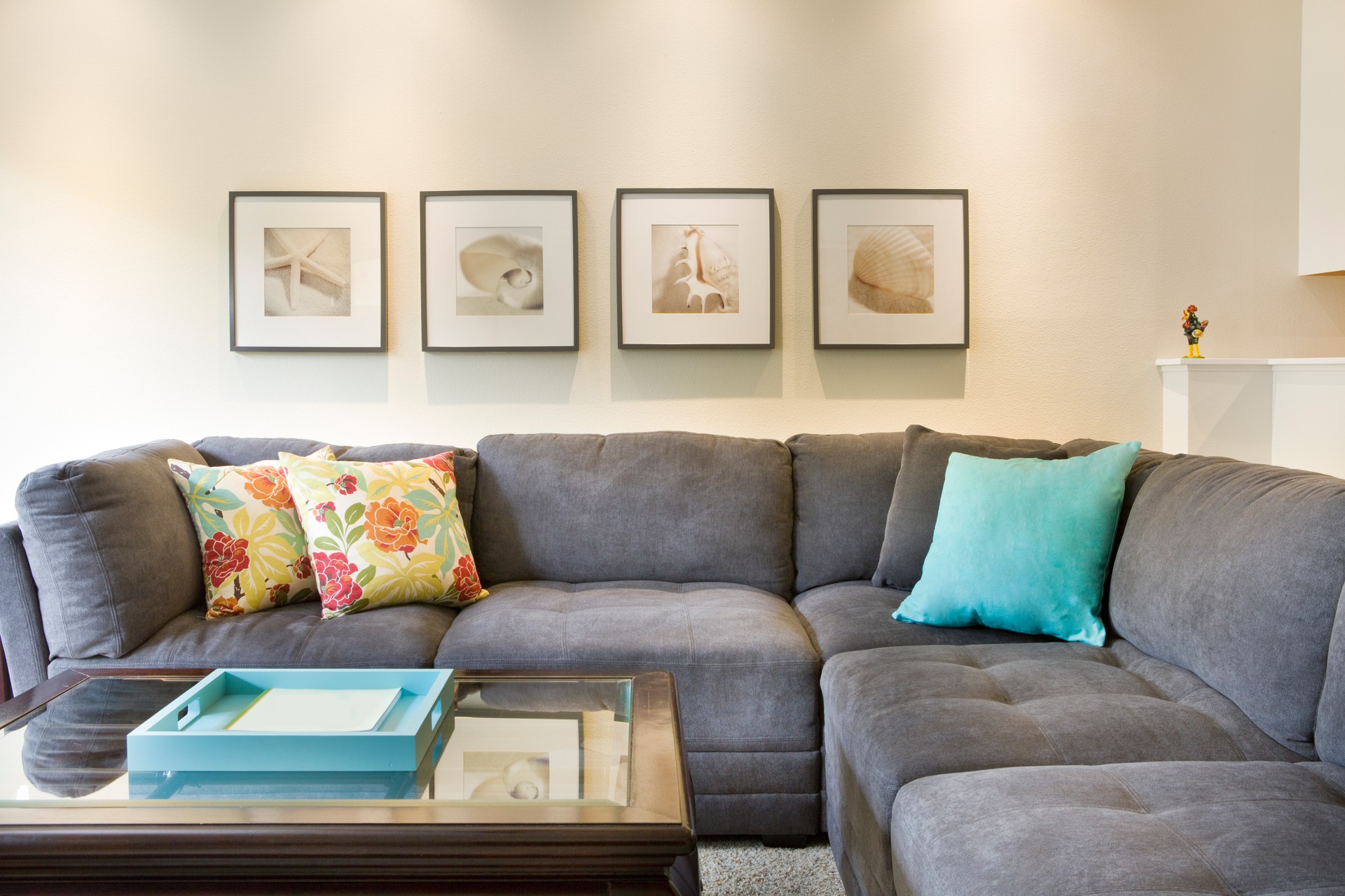 Tropical Beach Themed Condominium Apartment Living Room