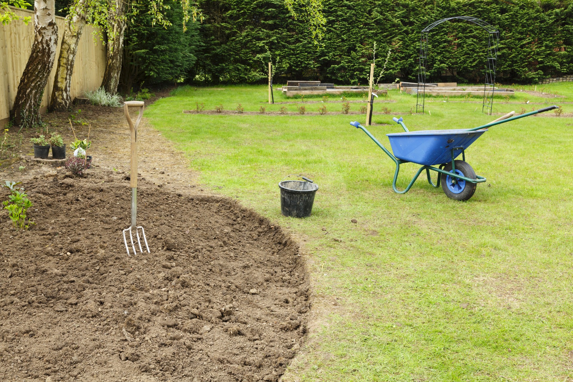 Preparing a flower bed